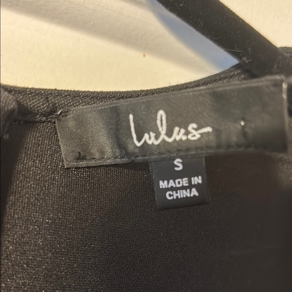 Lulu's Black Sheath V-Neck wide leg romper Jumpsuit Cocktail - Picture 2 of 7